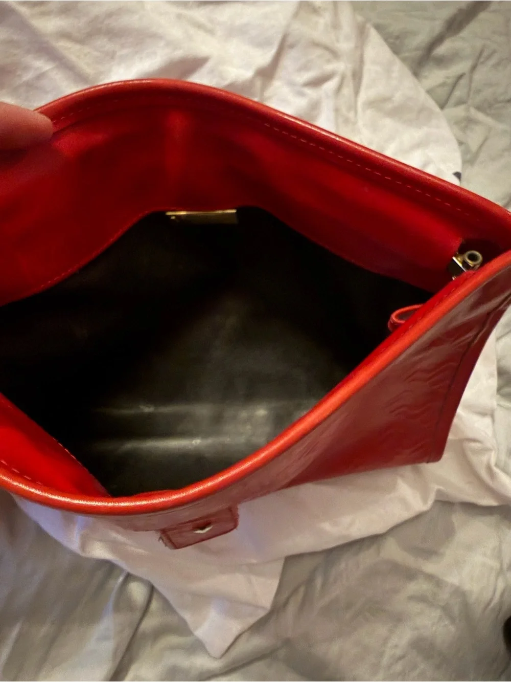 Authentic Mario Valentino Red Leather Portfolio / Document Holder